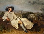 TISCHBEIN, Johann Heinrich Wilhelm Goethe in the Roman Campagna (mk08) Sweden oil painting artist